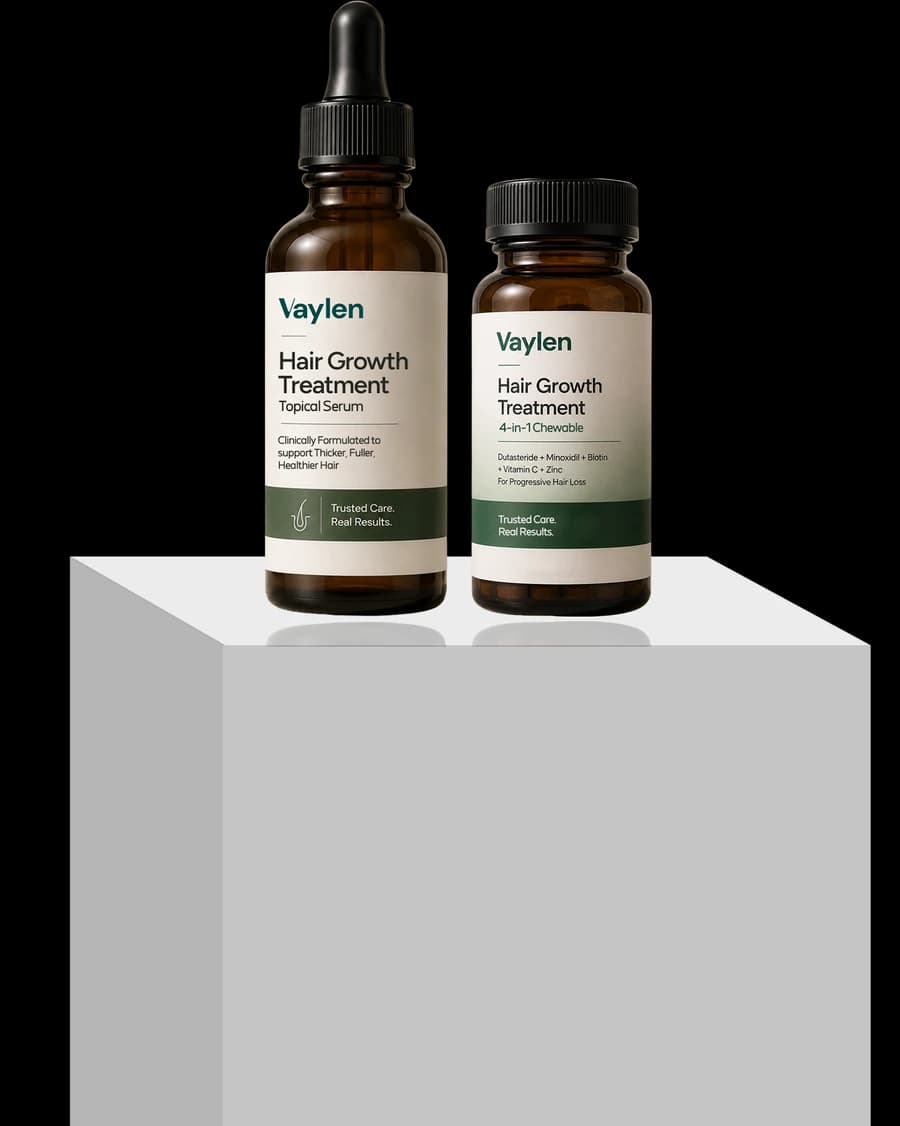 Vaylen hair growth treatment bottles